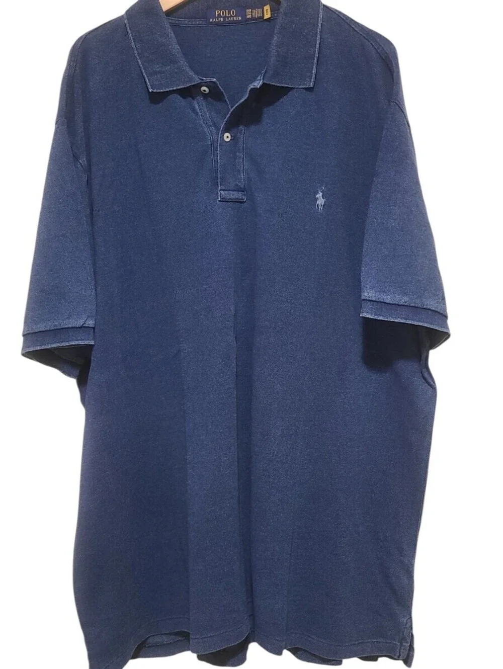 Polo Ralph Lauren Polo Shirt Men's 3XL (Big) Navy Blue Pony Logo Cotton Mesh